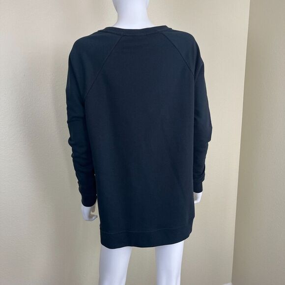 Nike Dri-Fit Women's Size S Black Crewneck Pullover Tunic Sweatshirt Athleisure - Picture 4 of 14